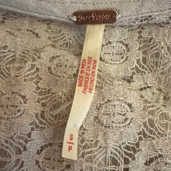 Free People Ethereal Bohemian Bring The Romance Midi Maxi Dress Ivory Small NWT - Picture 10 of 15